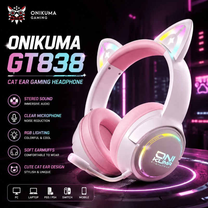Gaming Console Apple - Fone de ouvido para jogos ONIKUMA
