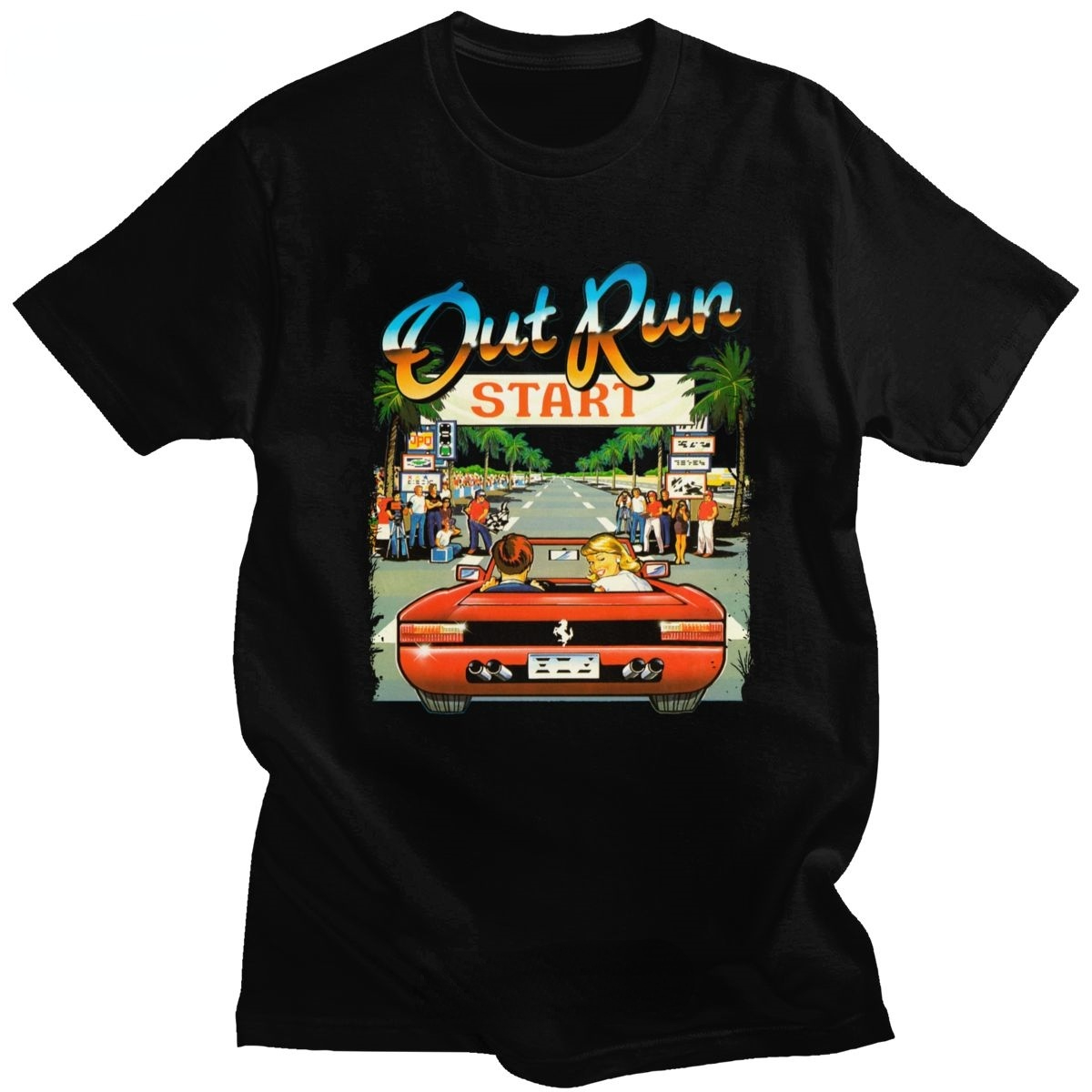 Gaming Console Japan - Camiseta Masculina Vintage Out Run Japonesa