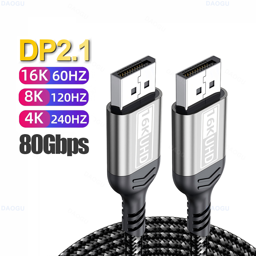 Hdmi Cable 2.1 - Cabo DisplayPort 2.1 Ultra HD 80Gbps
