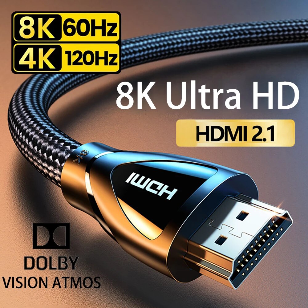 Cabo Compatível com HDMI 2.1,  - Hdmi Cable 2.1 avaliação e preço