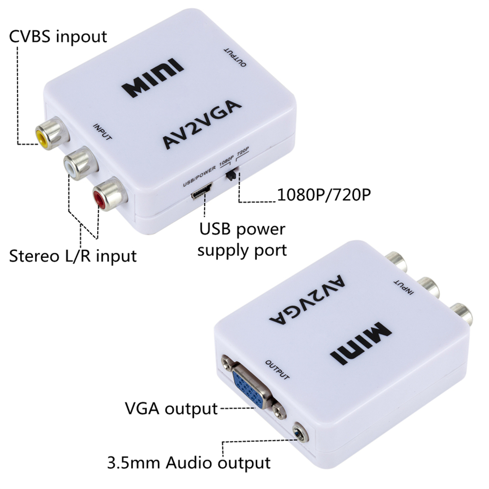 Conversor VGA para AV 1080P Ad - Gaming Console Or Pc avaliação e preço