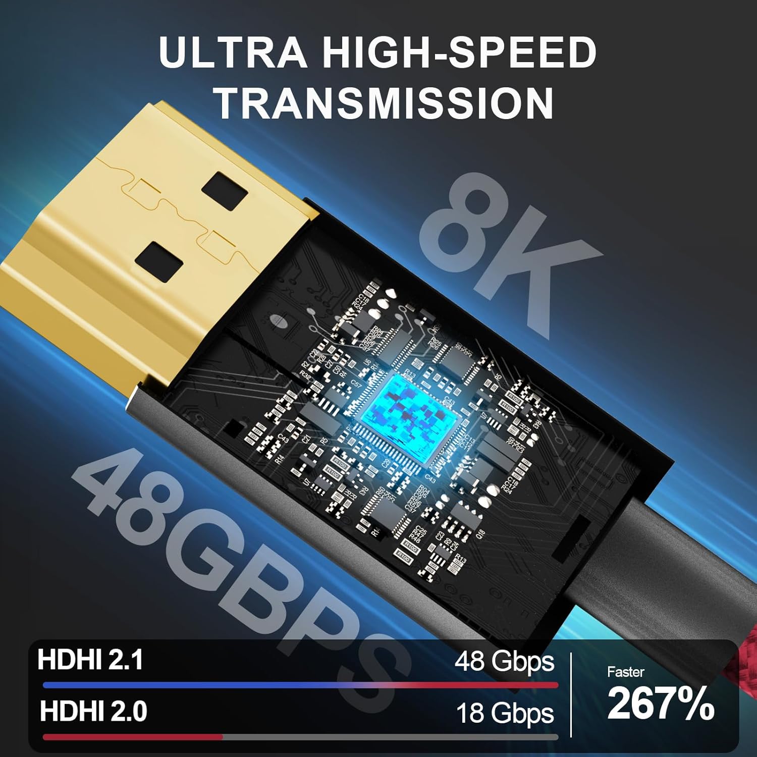 Cabo Micro-HDMI 2.1 para HDMI  - Hdmi Cable 2.1 avaliação e preço